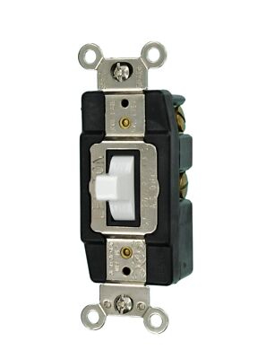 Leviton 1256 15 Amp, 120/277 Volt, Toggle Double-Throw Ctr-OFF Momentary Cont...