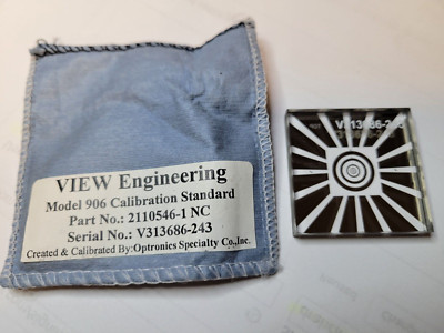 VIEW ENGINEERING MODEL 906 CALIBRATION STANDARD 2110546-1 NC RARE SALE $199