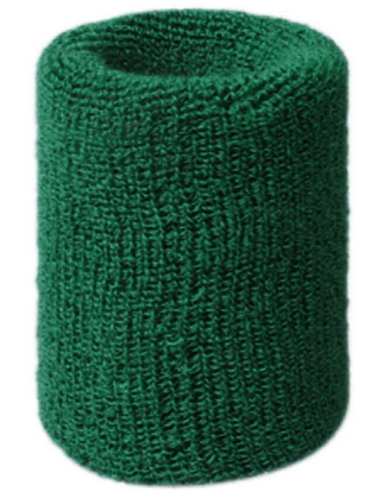 6-Piece Wrist Sweatbands Athletic Cotton Terry Cloth Tennis Wristband Green, 5"W