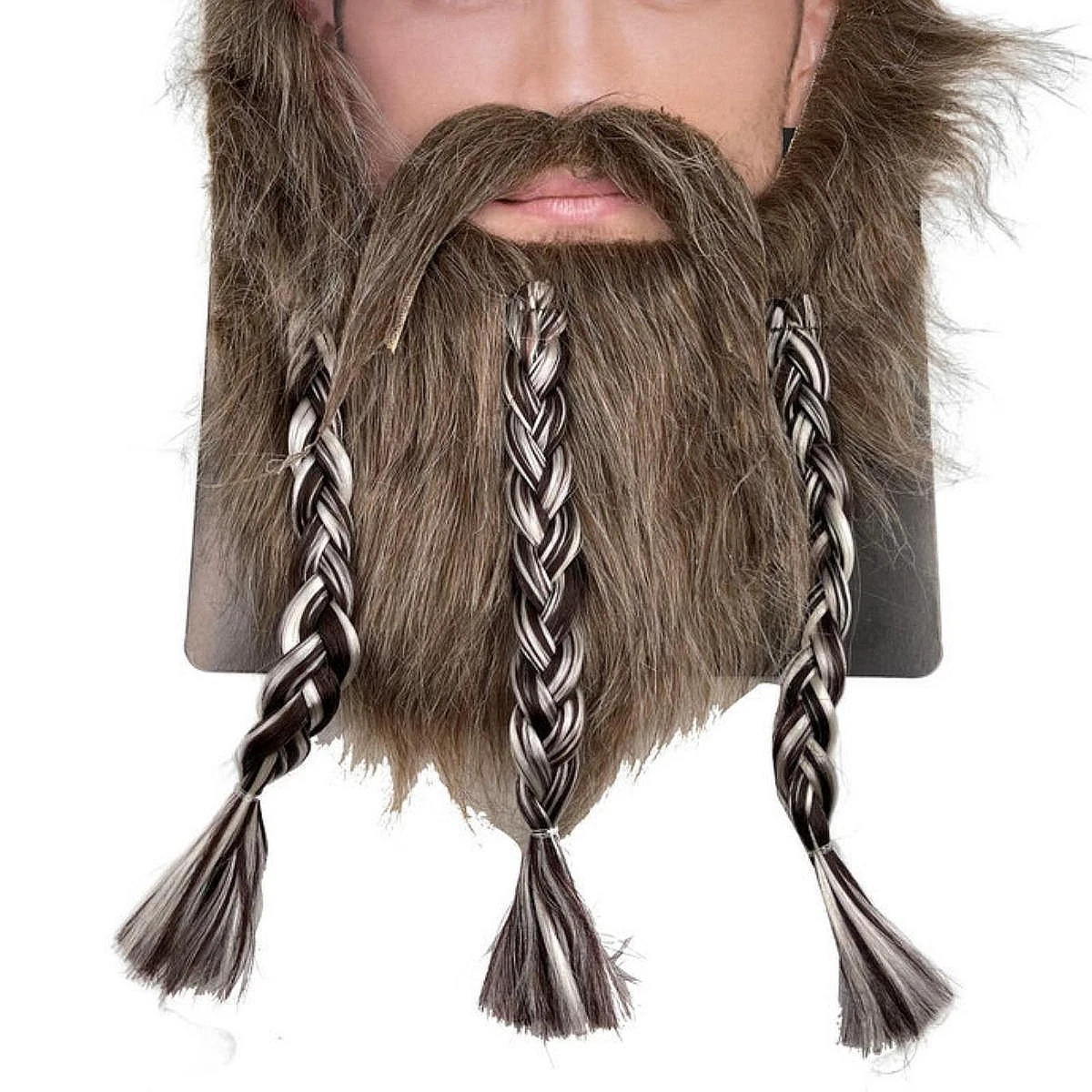 Costume Halloween: Parrucca Bianca, Barba E Sopracciglia Finte Con Stick-on