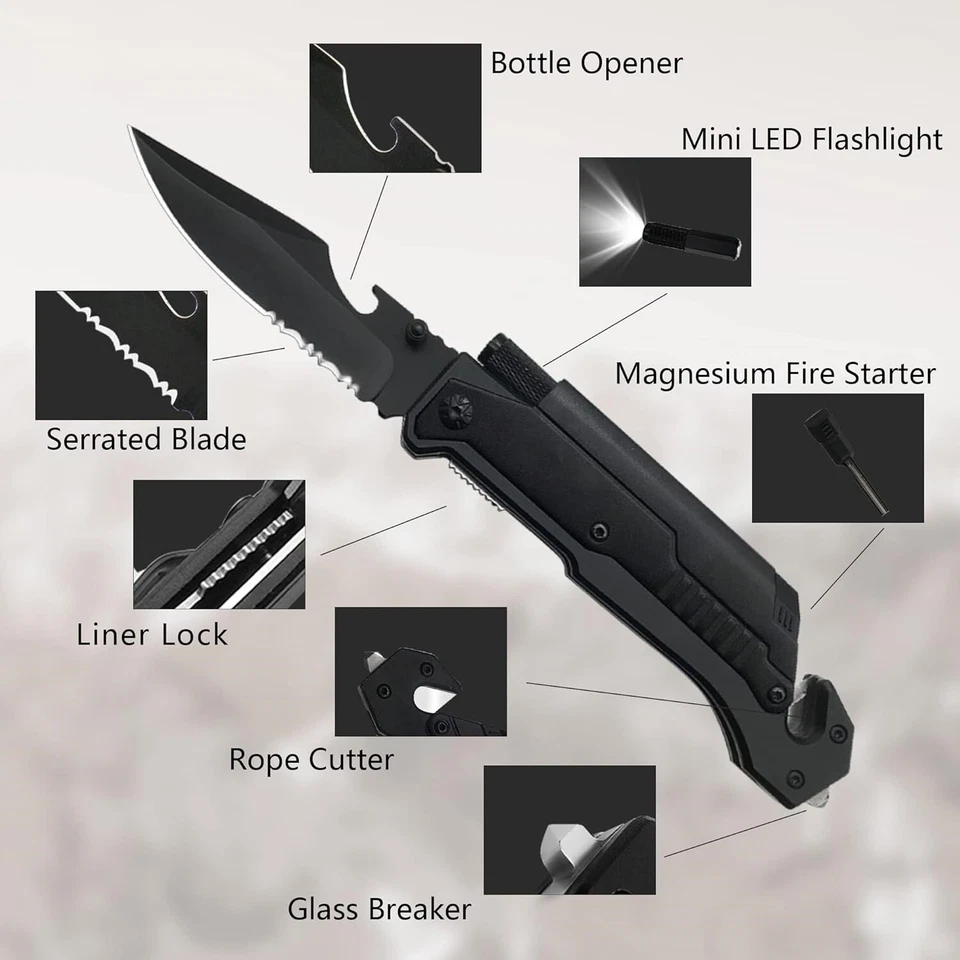 Navaja Para Grupo Tactico Plegable De Bolsillo De 8,5 Pulgadas Navaja Tactica EE. UU. Foto 2 de 4