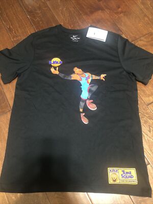 Nike Lebron James Space Jam Tune Squad Shirt Tee Black DH3831-010 Mens 