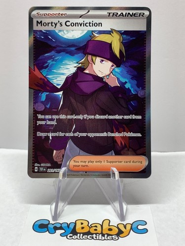 Pokemon Morty's Conviction 201/162 Temporal Forces Ultra Rare Full Art Trainer