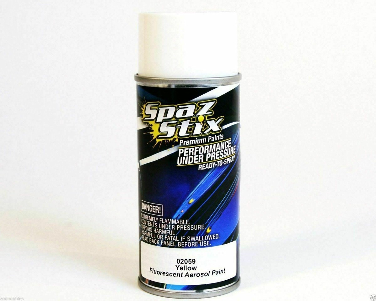 Spaz Stix SZX02059 Yellow Fluorescent Paint Aerosol (R/C Lexan