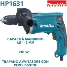 Trapano elettrico a percussione makita professionale hp1631 elettroutensili