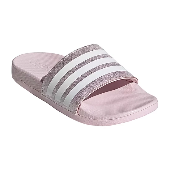 Nuovi sandali Adidas rosa per bambine Adilette comodi slide US 5 EG6518