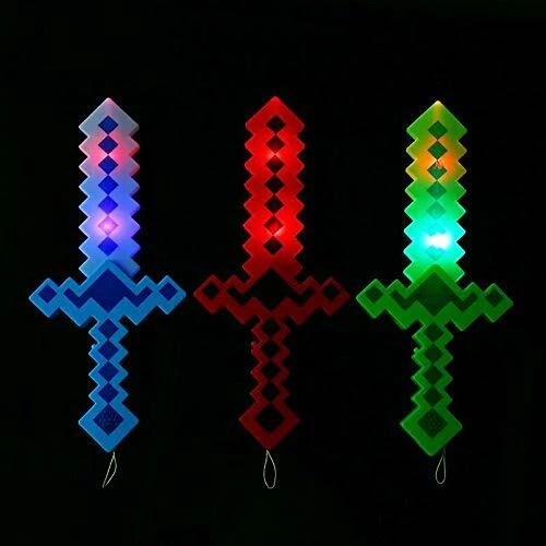 Juego de 5 armas de píxeles DIAMOND juguete de batalla de píxeles con iluminación LED para niños y niñas Foto 4 de 4