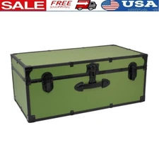 30 Inch Lockable Storage Trunk Handle Durable Vinyl Nightstand Coffee Table New