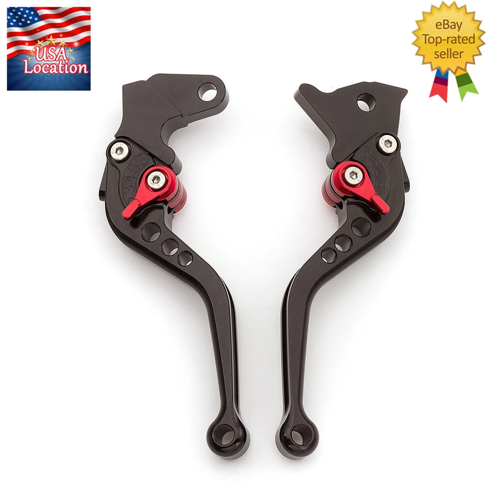 For Yamaha XT350 1985-2000 TT600 1985-1986 FXCNC Brake Clutch Levers Short Pair - Image 2 of 4
