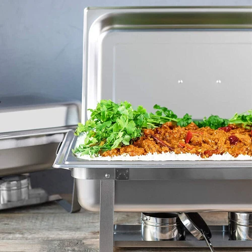 9L Rectangle Chafing Dish Stoves Food Warmer Stainless Steel Chafer For Buffet - Picture 13 of 16