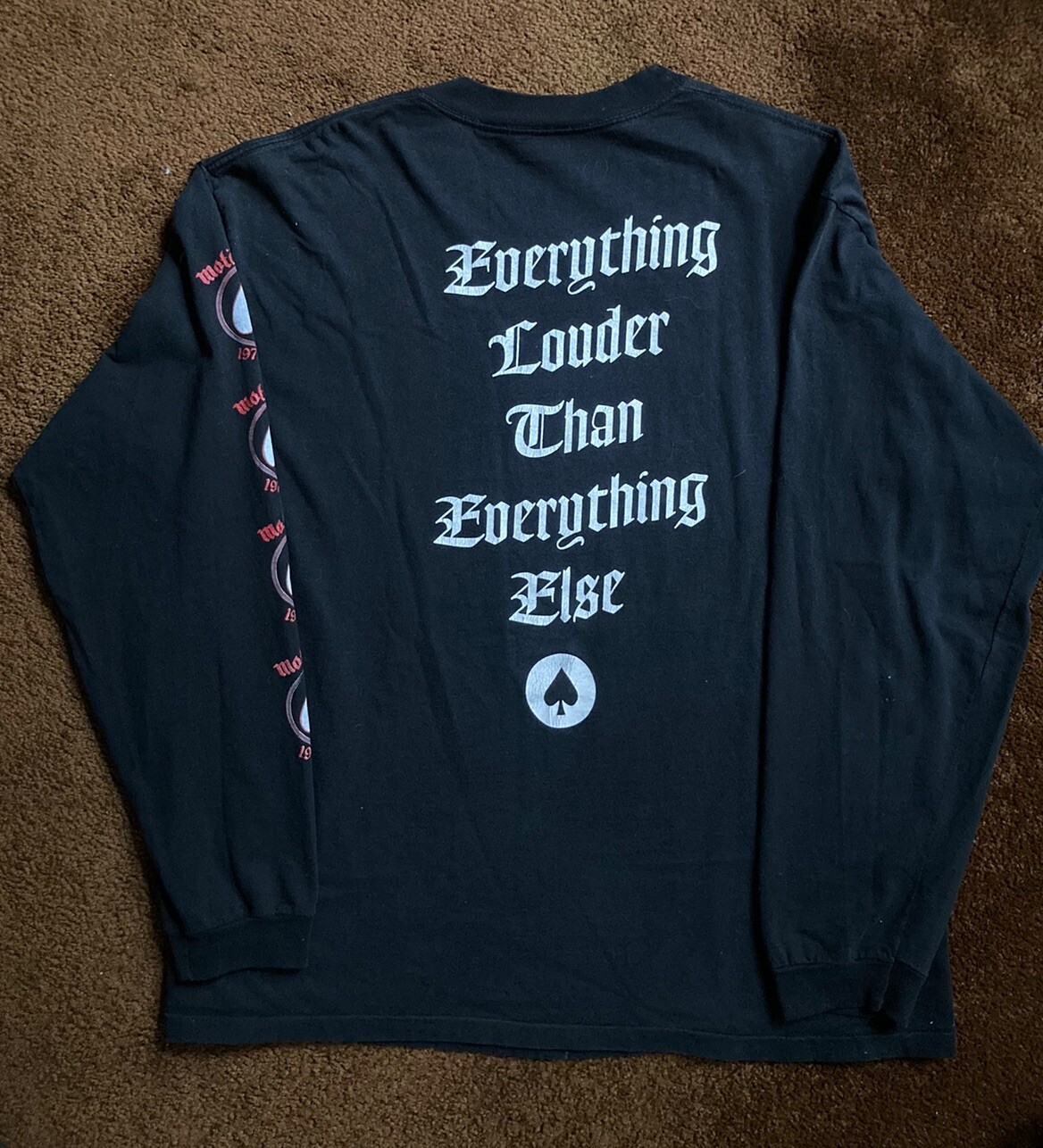 Motörhead 20th Anniversary  Tour 1995 Sacrifice Concert Long Sleave Shirt Lemmy