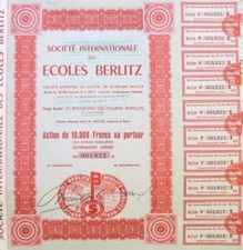Soci&eacute;t&eacute; Internationale des ECOLES BERLITZ (1958)