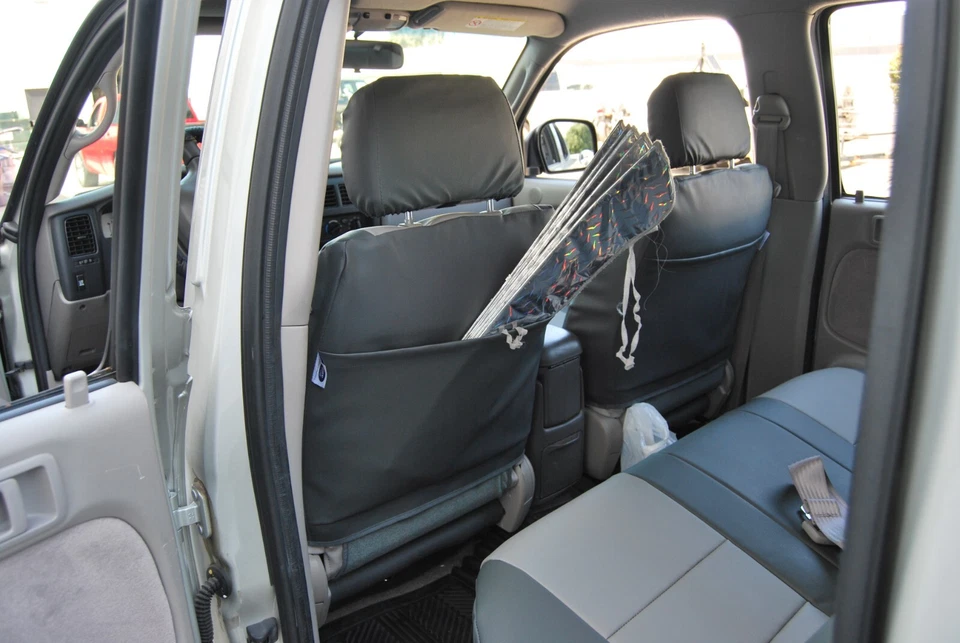 para TOYOTA TACOMA 2000-2004 S. CUERO AJUSTE PERSONALIZADO 2 FUNDAS ASIENTO DELANTERO 13 COLORES Foto 3 de 4