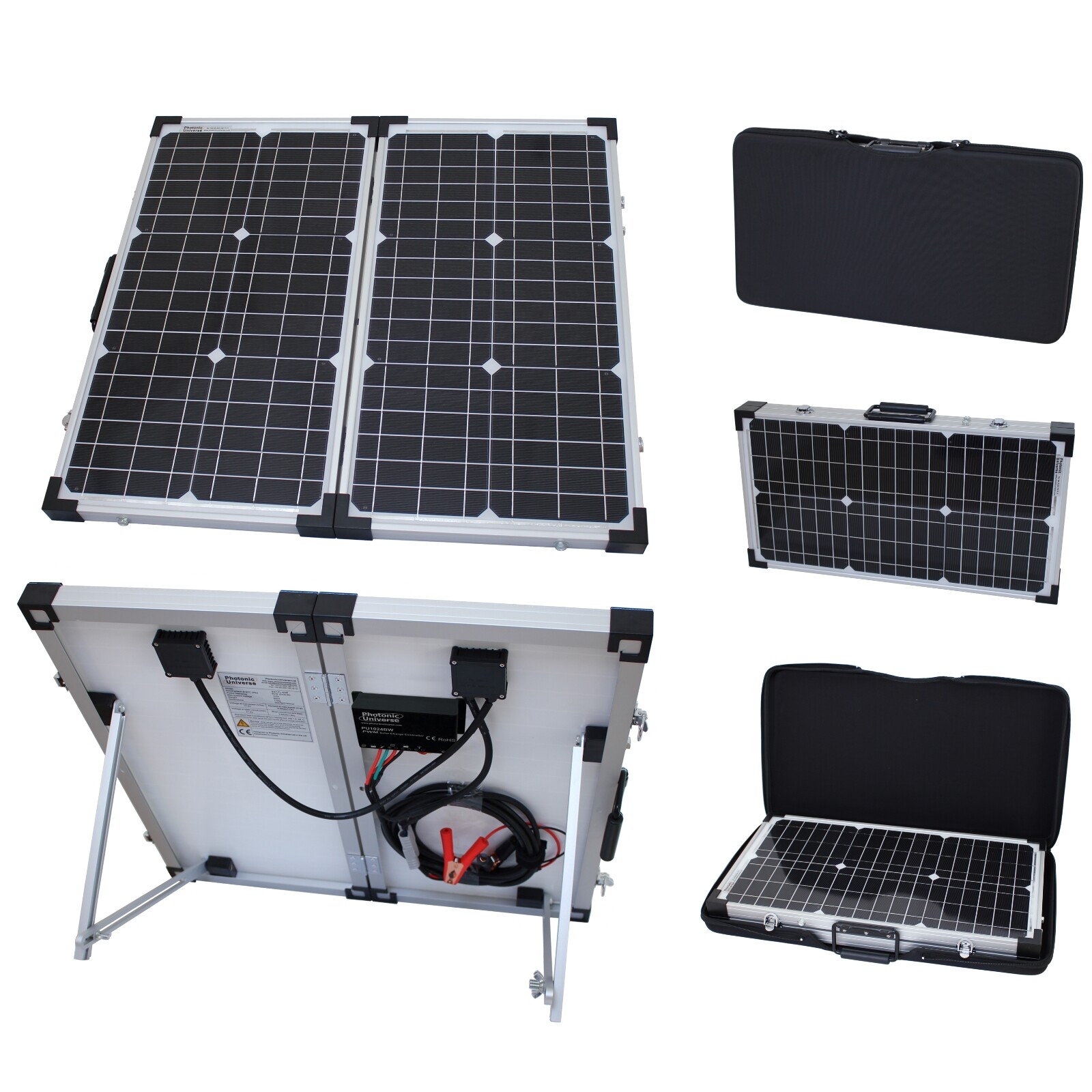 60W 12V folding solar panel charging kit for caravan motorhome campervan boat