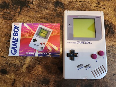 Nintendo Game Boy DMG-01 Original Gray Handheld Console TESTED with Manual