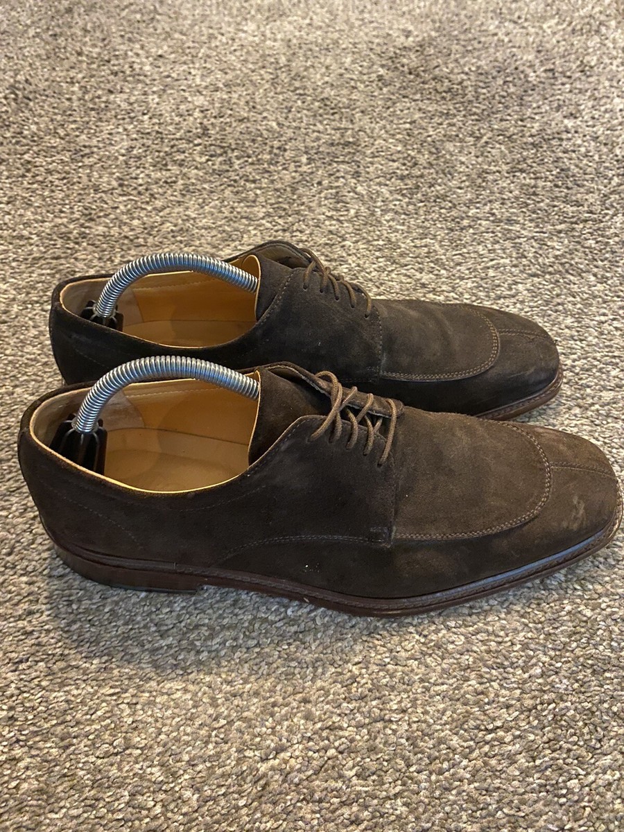 Salvatore Ferragamo Men\'s Brown Suede Lace Up Oxford Dress Shoes US 9.5 D Italy Amazon.com | Ferragamo Men main image 2