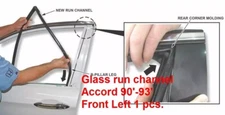 1990-1993 FIT for Honda Accord Glass Run Channel Seal Set 1Pcs only FRONT LEFT