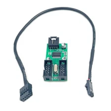 USB Header Extension Splitter Cable 9pin Male 1 to 2 Female Motherboard