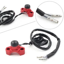 CNC Engine Stop Start Kill Switch Button Red Fit Motorcycle Dirt Bike Quad ATV
