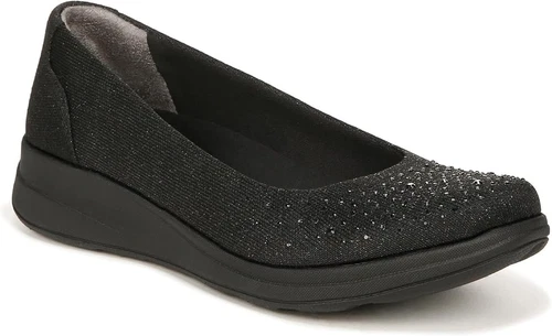 BZees Goldenbright Shoe, Black Shimmer 7M