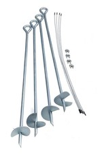 ShelterLogic ShelterAuger 4-Piece 30-Inch Reusable Heavy Duty Steel Earth Aug...