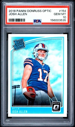 2018 Panini Donruss Optic Josh Allen Rated Rookie #154 Buffalo Bills PSA 10