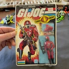 1985 HASBRO GI JOE COBRA CRIMSON GUARD v1 CARDED FIGURE RE-SEAL BUBBLE NM/NM+