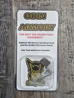 Odin Armory Sig Sauer P320 Thumb Rest Replace Factory Takedown Lever Silver