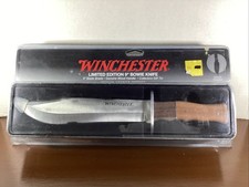 Vtg 2012 Winchester Limited Ed. 9" Bowie knife Wood Handle Collectors Gift Tin