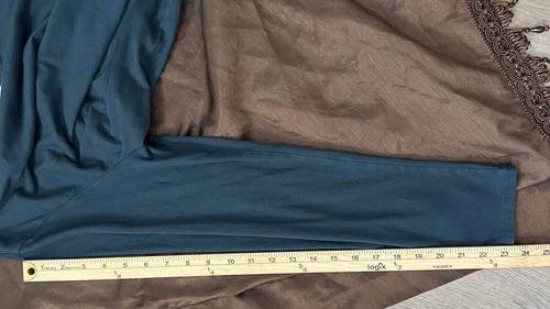 J. JILL Top Size Large Dark Teal & White Layered Long Sleeve Shirt Women’s Blue - Picture 13 of 14