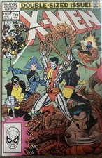 UNCANNY X-MEN #166_FEB 1983_NM MINUS_THE X-MEN BATTLE THE BROOD_DOUBLE-SIZE!
