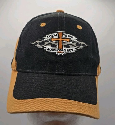 Loyal To One Gods Only Son Mega Cap Strapback Cap Hat Orange Black