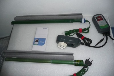 Temperaturr. Digital Inkbird Heiz Kühlen Thermostat 220V Edelst. mit 2 Heistäben