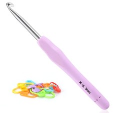 Professional Extra Long 6.5mm Crochet Hooks Ergonomic Handle Set Knitting