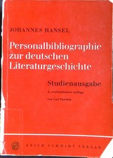 Personalbibliographie zur deutschen Literatur...
