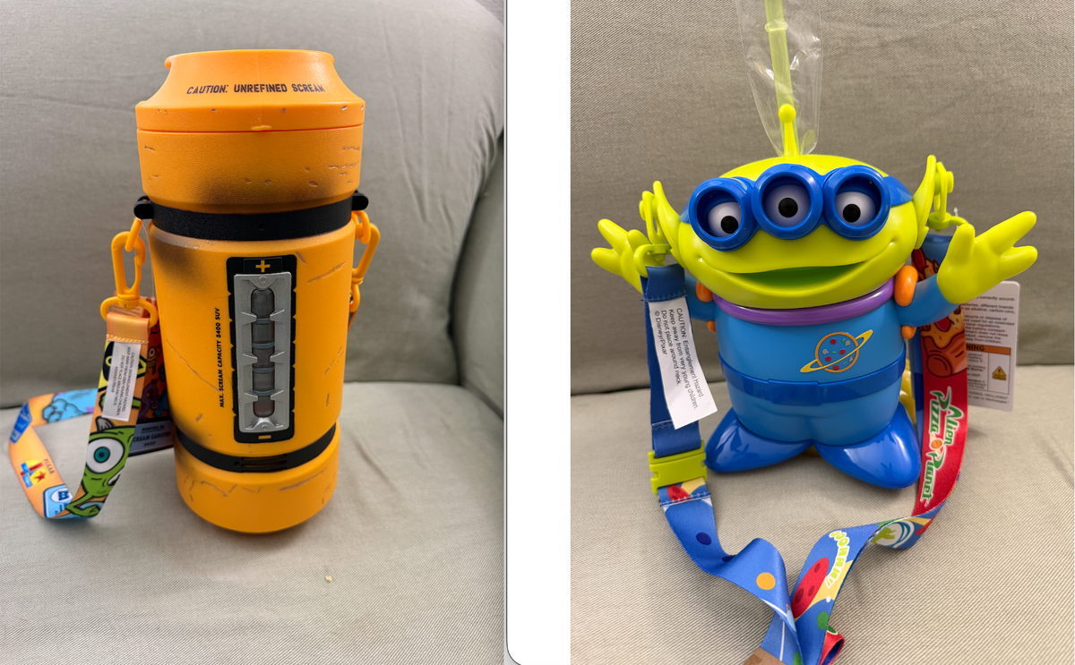 Disney Monsters Inc Scream Canister Light Up Popcorn Bucket Alien