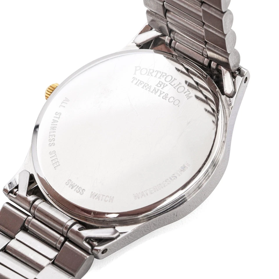 Portfolio by Tiffany & Co. Reloj de cuarzo de acero inoxidable bicolor para hombre Foto 4 de 4