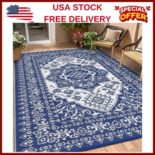 Outdoor Rug 8x10/9x12/9x18/10x14/10x20 FT Rev...