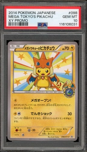Pokemon Mega Tokyo's Pikachu M Charizard Y Japanese Promo 098/XY-P PSA 10