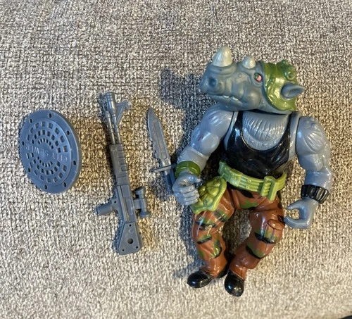 Vintage TMNT 1988 Rocksteady Rhino Action Figure. 100% COMPLETE!