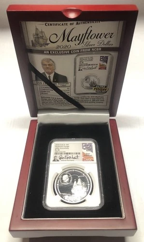 2020 MAYFLOWER VOYAGE Cook Islands $5 400th Anniv NGC PL70💥FLAWLESS COIN💥