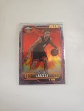 2025 TOPPS CHROME #166- PELLE LARSON - Refractor Pink Basketball 