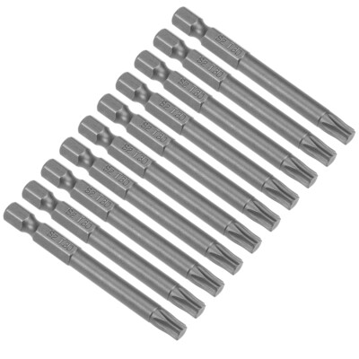10pcs 65mm Long 1/4'' Hex Shank T30 Torx Screwdriver Bit S2 High Alloy Steel