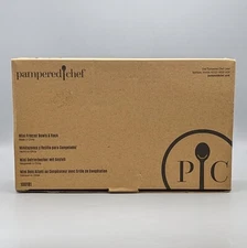 New Pampered Chef Mini Freezer Bowls and Rack #100181