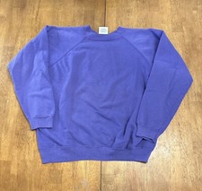 Vintage Hanes Her Way Blank Crewneck Sweatshirt Purple XL 90s