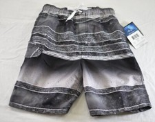 boy's Kanu swim trunks size large 14-16 MSRP 26 gray elastic waist cargo pocket