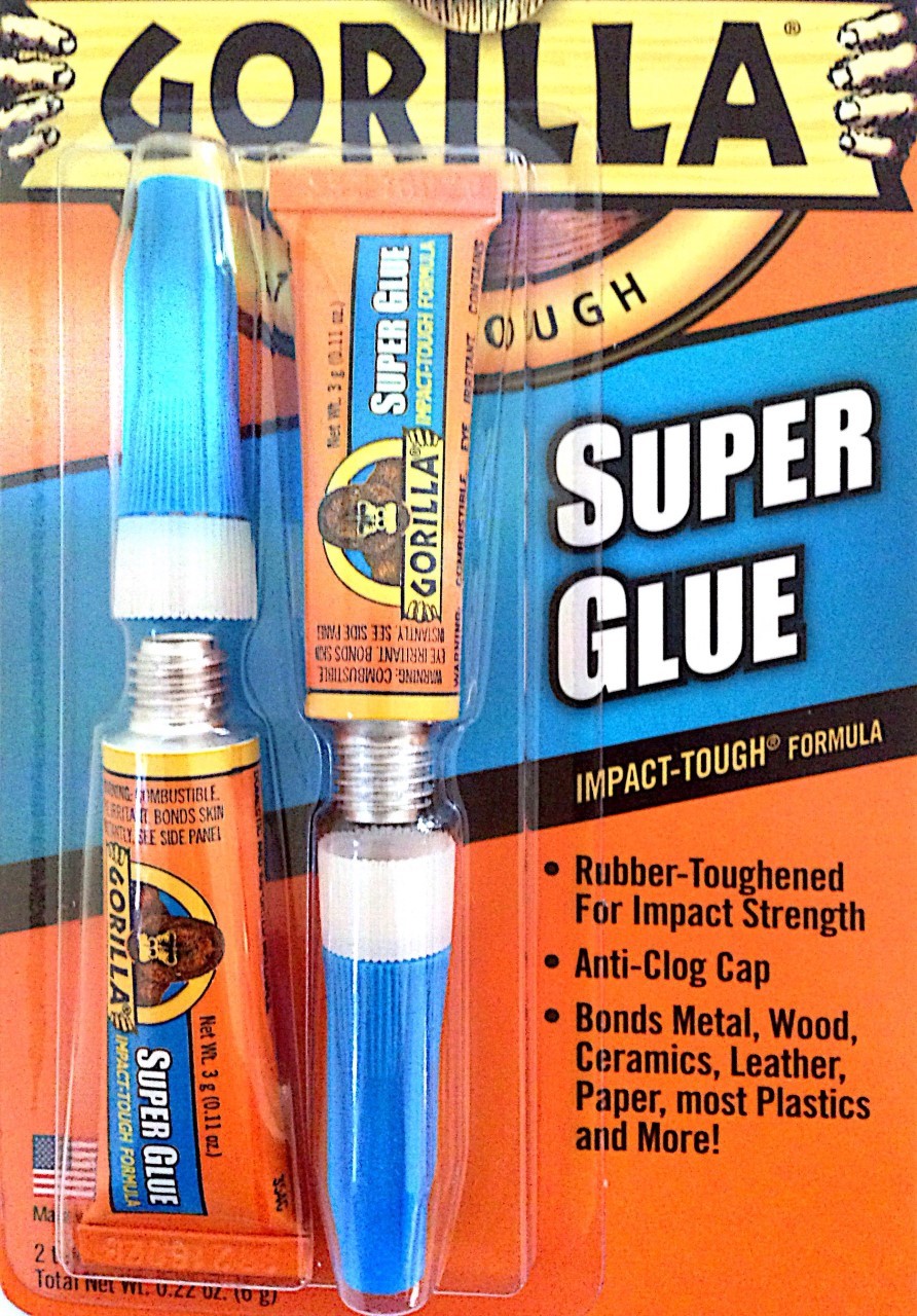 Gorilla Super Glue Tough Bond 2 X3g Tubes AntiClog Cap Multi Purpose