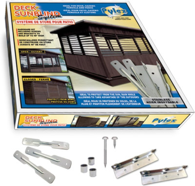 Stainless Steel Deck Sunblind System Kit for 11 Boards (48'') Louvers