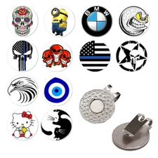 Golf Ball Marker multiple Themes Magnetic Hat Clip