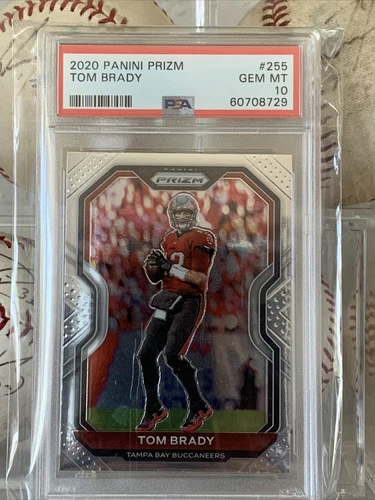 2020 Panini Prizm TOM BRADY Base TB Rookie PSA 10 Buccaneers Super Bowl Champ